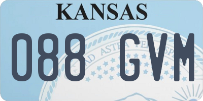 KS license plate 088GVM