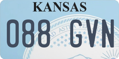 KS license plate 088GVN