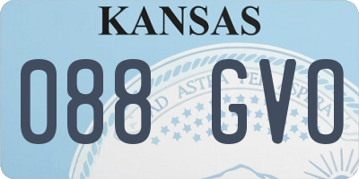 KS license plate 088GVO