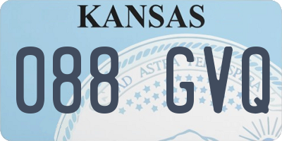 KS license plate 088GVQ