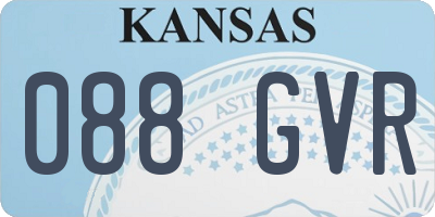 KS license plate 088GVR