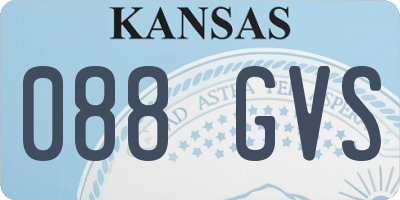KS license plate 088GVS