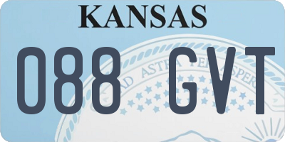 KS license plate 088GVT