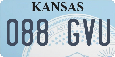 KS license plate 088GVU