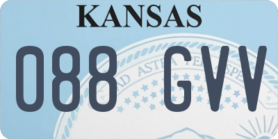 KS license plate 088GVV