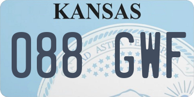 KS license plate 088GWF
