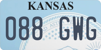 KS license plate 088GWG