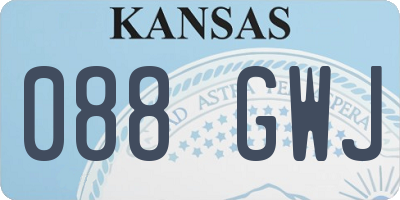 KS license plate 088GWJ