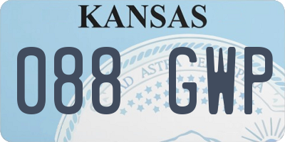 KS license plate 088GWP