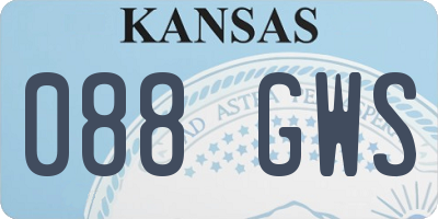 KS license plate 088GWS