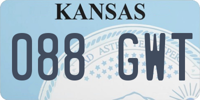 KS license plate 088GWT