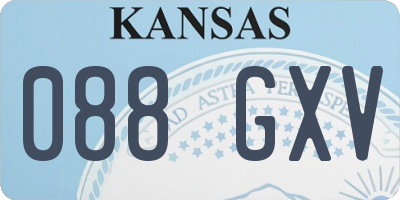 KS license plate 088GXV