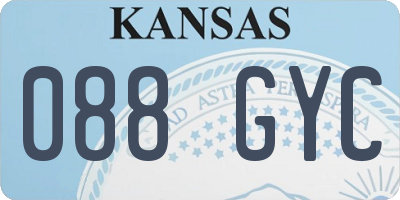 KS license plate 088GYC