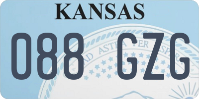 KS license plate 088GZG