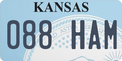 KS license plate 088HAM