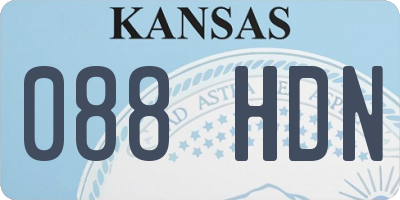 KS license plate 088HDN
