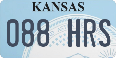 KS license plate 088HRS