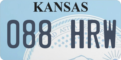 KS license plate 088HRW