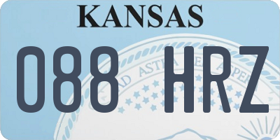 KS license plate 088HRZ