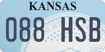 KS license plate 088HSB