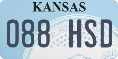 KS license plate 088HSD