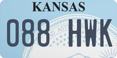 KS license plate 088HWK