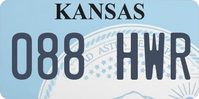 KS license plate 088HWR