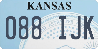 KS license plate 088IJK