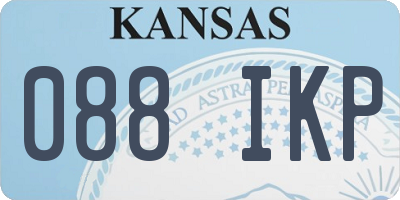 KS license plate 088IKP
