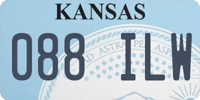 KS license plate 088ILW