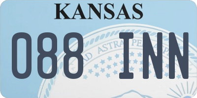 KS license plate 088INN