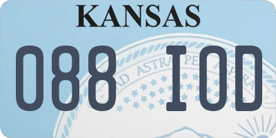 KS license plate 088IOD