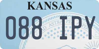 KS license plate 088IPY