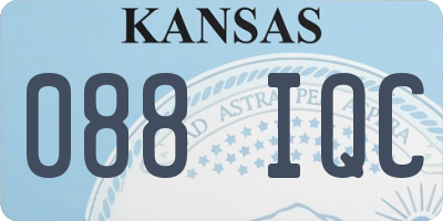 KS license plate 088IQC