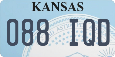KS license plate 088IQD