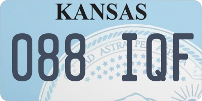 KS license plate 088IQF