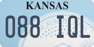KS license plate 088IQL