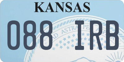 KS license plate 088IRB