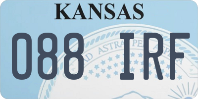 KS license plate 088IRF