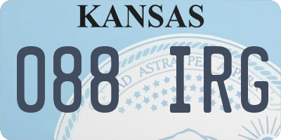 KS license plate 088IRG