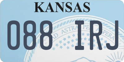 KS license plate 088IRJ