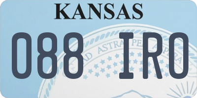 KS license plate 088IRO