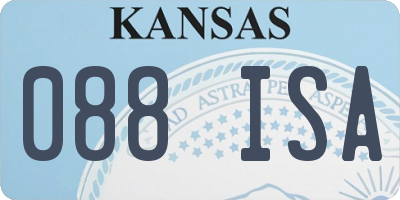 KS license plate 088ISA