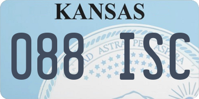 KS license plate 088ISC