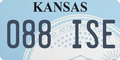 KS license plate 088ISE
