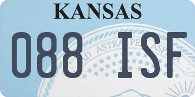 KS license plate 088ISF