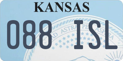 KS license plate 088ISL