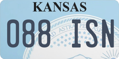 KS license plate 088ISN