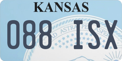 KS license plate 088ISX