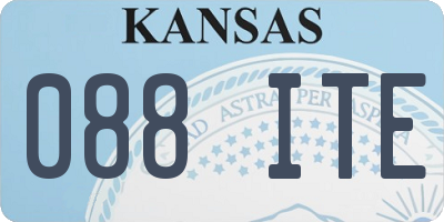 KS license plate 088ITE